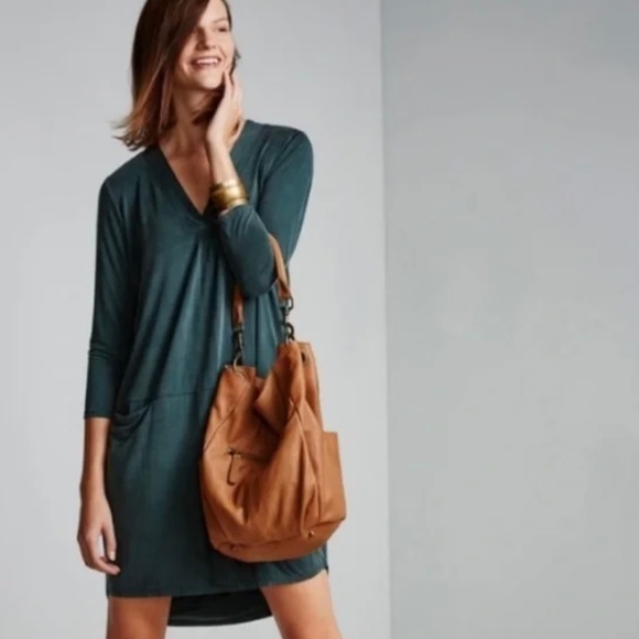 Anthropologie DOLAN Left Coast Dress Cupro Black SP - Picture 5 of 5